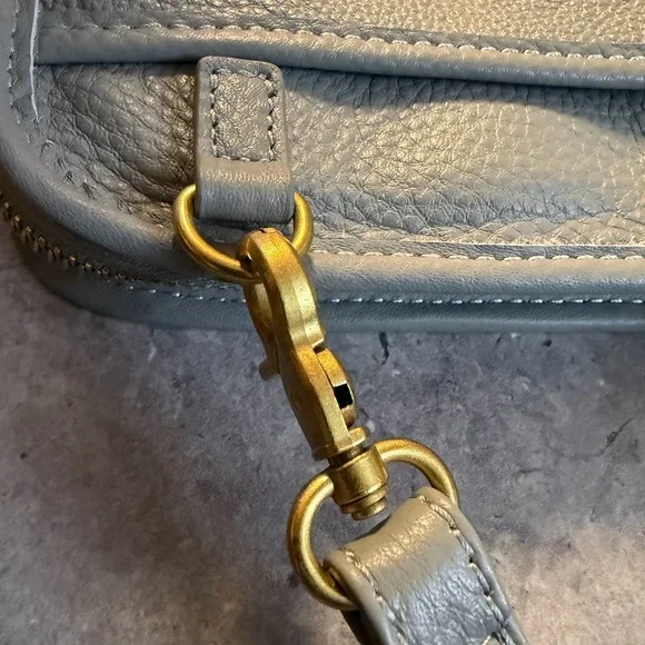 Minooy l Stylish Gray leather Crossbody Bag:NWOT - Picture 14 of 15